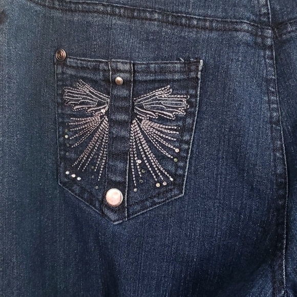 RELEDITAS, MID-RISE, SKINNY LEG, DARK DENIM JEANS SIZE 9 - Picture 5 of 5